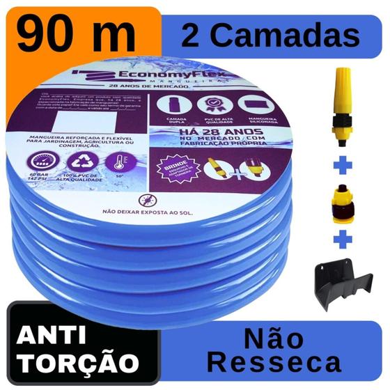 Imagem de Mangueira para Casa EconomyFlex Azul 90m c/ Suporte