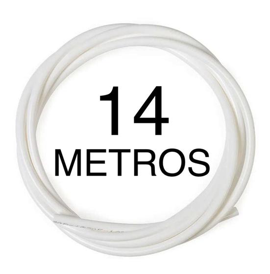 Imagem de Mangueira Para Filtro Purificador Bebedouro 1/4 - 14 Metros (Branca)