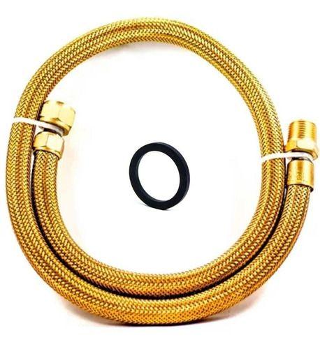 Imagem de Mangueira Para Gás Fogão Cooktop Forno 2,00 mt Flexível Rosca 1/2 Gás Encanado ou Botijão