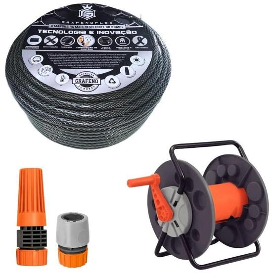 Imagem de Mangueira Para Jardim Com Enrolador Fixo 50Mts - Gf