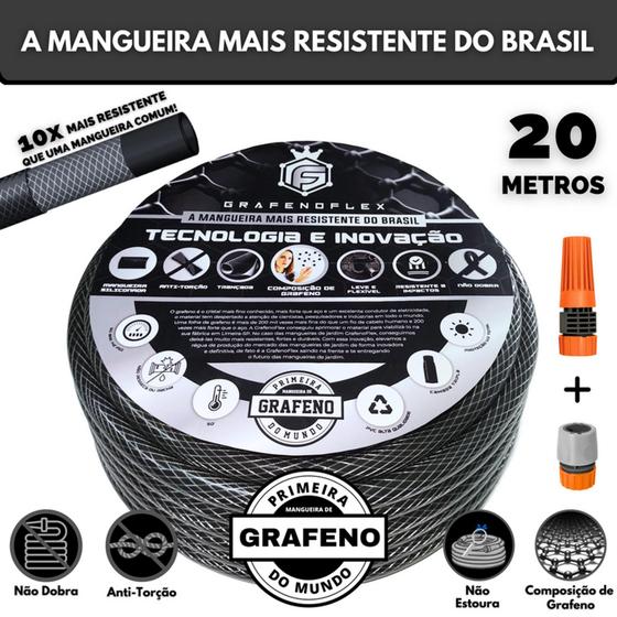Mangueira para Jardim de Tripla Camada 20 M - GrafenoFlex Menor preço em Mangueira para Jardim de Tripla Camada 20 M - GrafenoFlex