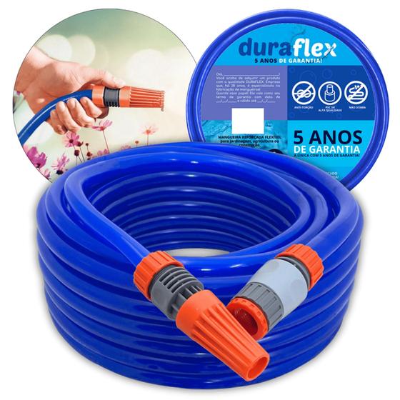 Imagem de Mangueira para Jardim DuraFlex Azul Siliconada 30 Metros