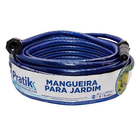 Imagem de Mangueira para Jardim Pratik Megaflex Trancada Azul 7/16 x 1,6mm 20m