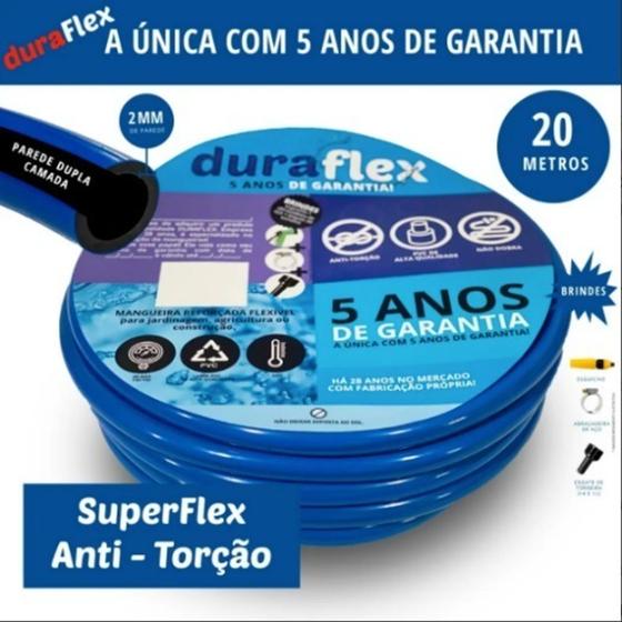 Mangueira Para Jardim Super Flex 20m Com Engates Anti Torção Menor preço em Mangueira Para Jardim Super Flex 20m Com Engates Anti Torção