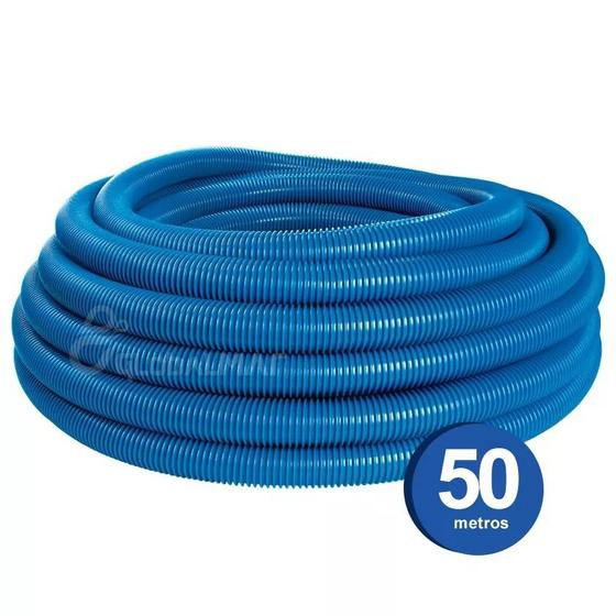 Imagem de Mangueira Para Limpeza De Piscina Resistente Azul 50 Metros