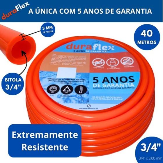 Imagem de Mangueira para Poço com Alta Vazão 3/4" x 3,00mm Super Flexível 40 Metro