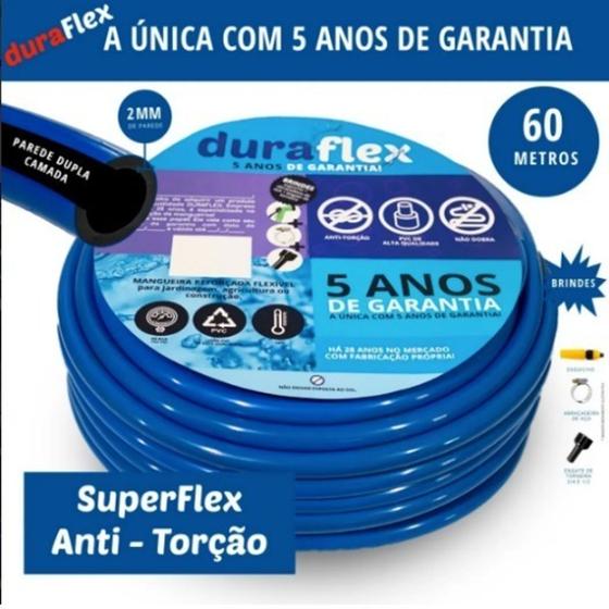 Imagem de Mangueira Pvc Jardim 1/2x2,0mm Superflexível Azul 60m