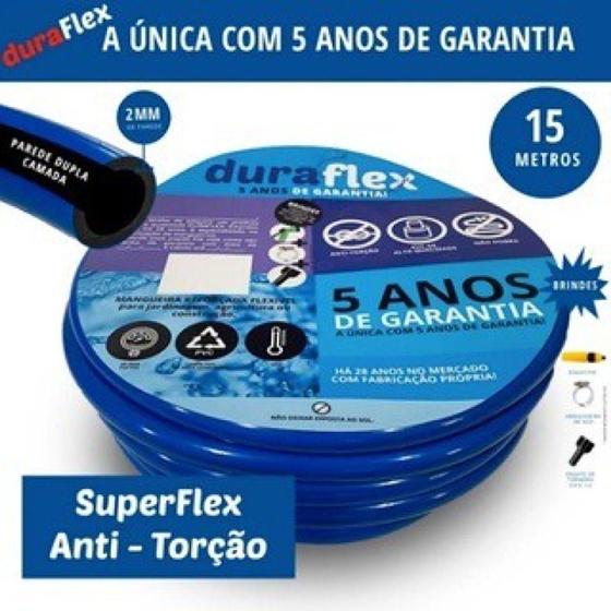 Imagem de Mangueira Quintal Siliconada Azul 15Metros DuraFlex