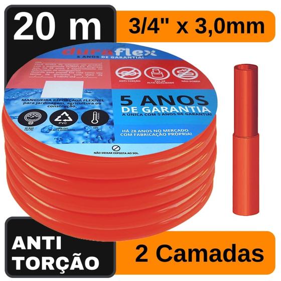 Mangueira Siliconada de Alta Pressão 3/4" x 3,00mm 20 Mt. - DuraFlex Imagem de Mangueira Siliconada de Alta Pressão 3/4" x 3,00mm 20 Mt.