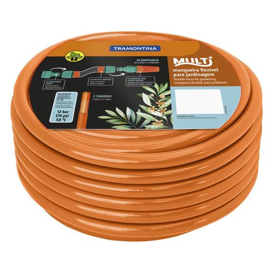 Mangueira Super Flex Para Jardim 1/2" Com Engates Rápidos e Esguicho - Tramontina Menor preço em Mangueira Super Flex Para Jardim 1/2" Com Engates Rápidos e Esguicho - Tramontina