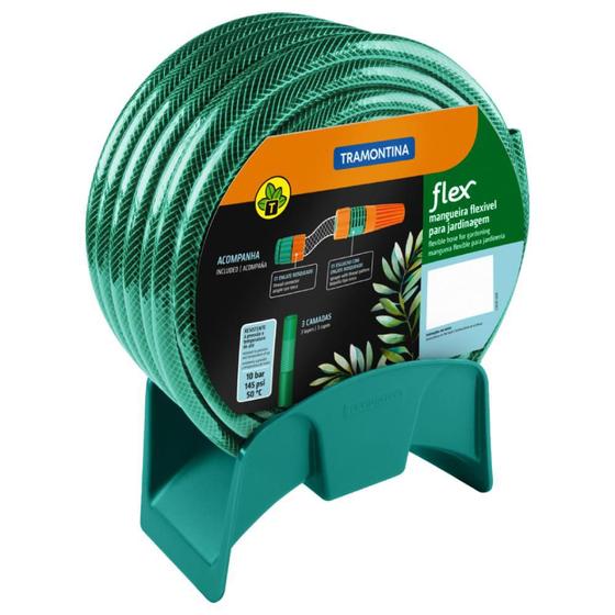 Mangueira Super Flex Tramontina Com Engates Rosqueados E Esguicho Em Pvc 25 M Menor preço em Mangueira Super Flex Tramontina Com Engates Rosqueados E Esguicho Em Pvc 25 M