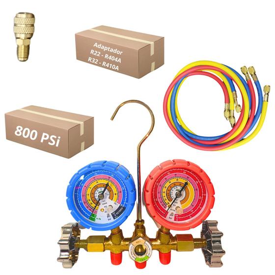 Imagem de Manifold Importado Alta Precisão até 800PSI R22 R410A R32