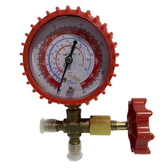 Imagem de Manifold Manômetro 1 Via Alta Para Gás R12 R22 R134A R404A