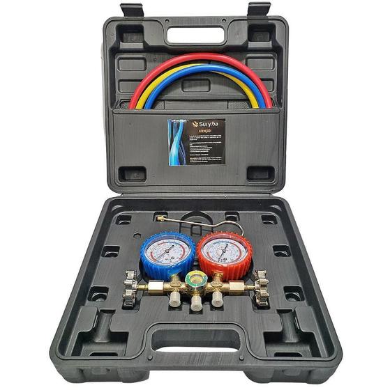 Yosoo Adattatore A T Per Refrigerante R22 R12 R134: Raccordo In Ottone 1/4 SAE Con Valvola Per Manometro - 2