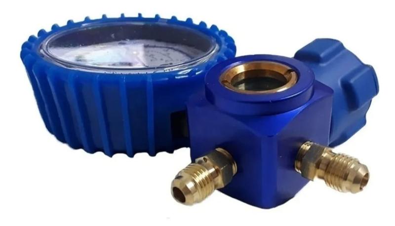 Imagem de Manifold vulkan 1 via baixa pressão c/visor  p/r410 r407 r134 r22