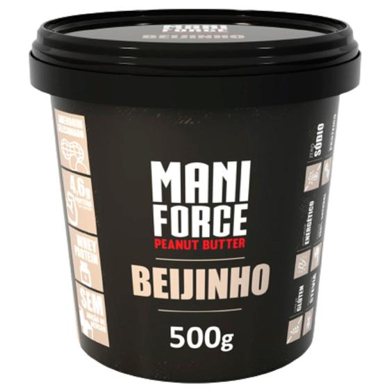 Imagem de Maniforce Pasta De Amendoim Beijinho 500g C/ Whey Protein