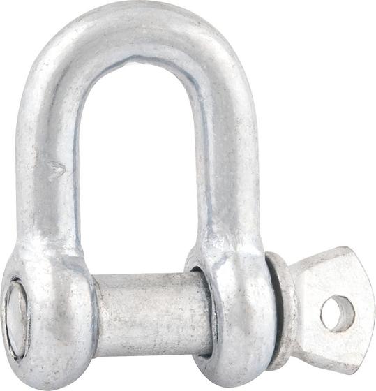 Imagem de Manilha para cabo de aço 1/8" reta leve galvanizado com 2 peças cartela - Vonder