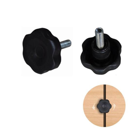Imagem de Manipulo Termoplástico Macho Preto Com Parafuso 3/8 Polegadas