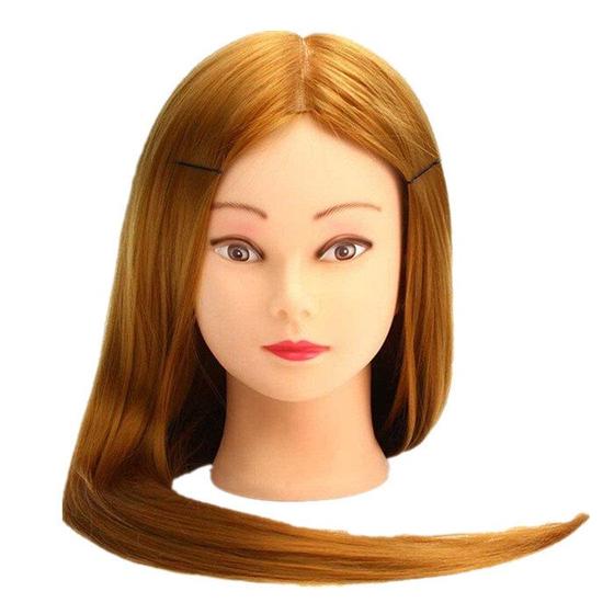 Imagem de Mannequin Head Wokex Real Human Long Hairdressing Cut