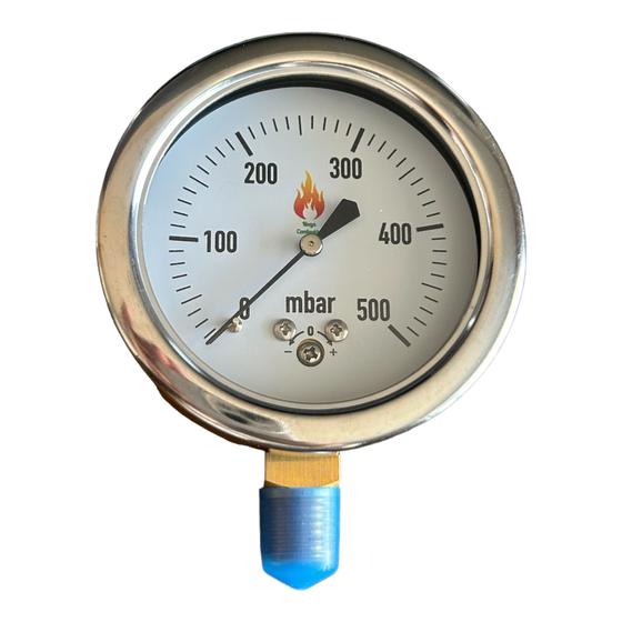 Imagem de Manômetro Análogico 500 mbar (Diâmetro 63 mm com rosca NPT 1/4)