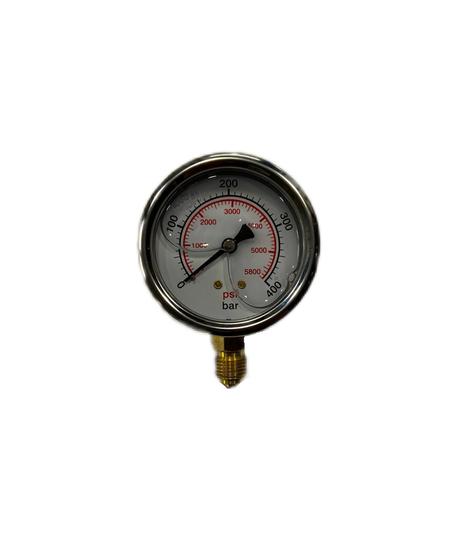 Imagem de Manometro c/ glicerina de 0 - 400bar conexao inferior 1/2 npt