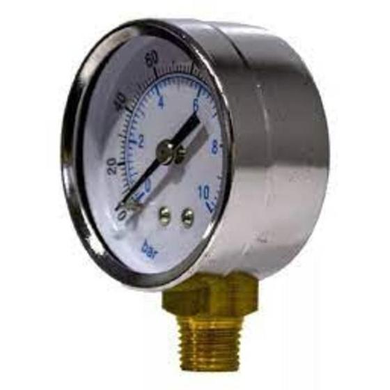 Imagem de Manometro Compressor 140Lbs/ 10 Bar Vertical Rotta