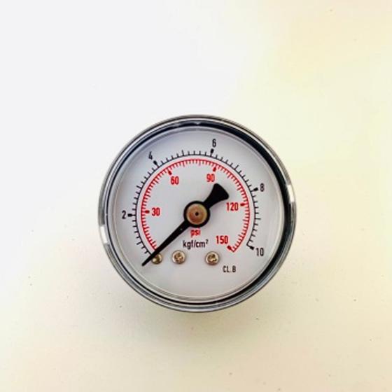 Imagem de Manômetro horizontal -diam.40mm (1.1/2” ) com escala de 0-10 KGF/CM2 x 150 PSI