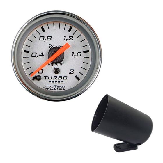 Imagem de Manômetro mecânico pressão de turbo 0-2kgf/cm² - w04.053c + copo