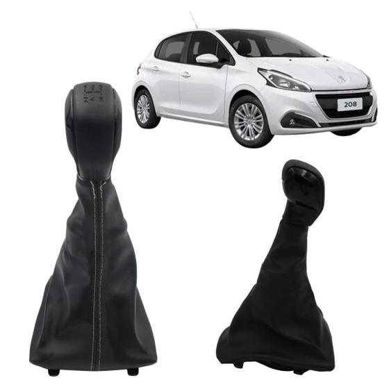 Imagem de Manopla Bola Coifa Câmbio Peugeot 208 2014 15 16 17 18 19 2020