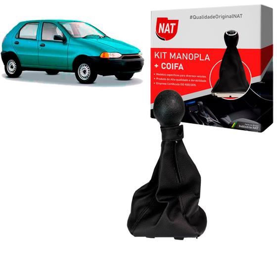 Imagem de Manopla + Coifa Fiat Palio Weekend Strada Mod. El 1996 Até 1999 - 5 Marchas