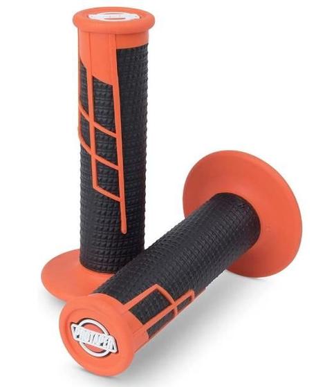 Imagem de Manopla Protaper Clamp-On 1/2 Waffle Grip - Laranja/Preto (Lock-On)