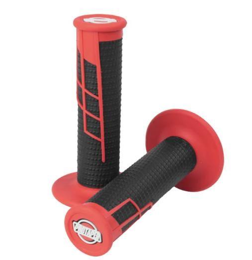 Imagem de Manopla Protaper Clamp-On 1/2 Waffle Grip - Vermelho/Preto (Lock-On)