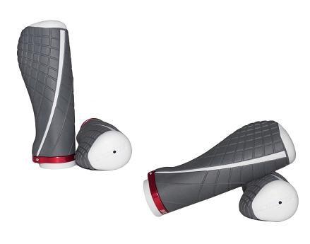 Imagem de Manopla Scud Concept Ergonômica Cinza Com Branco Cg titan Fan 125 150 160 Ks Es Esd Ex Start