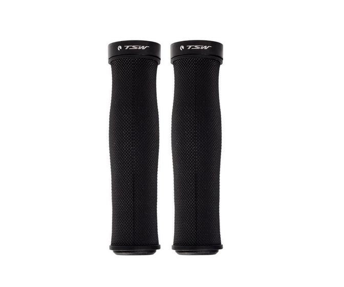 Imagem de Manoplas 130mm Mtb Com Anel Travas Alumínio Preta Tsw