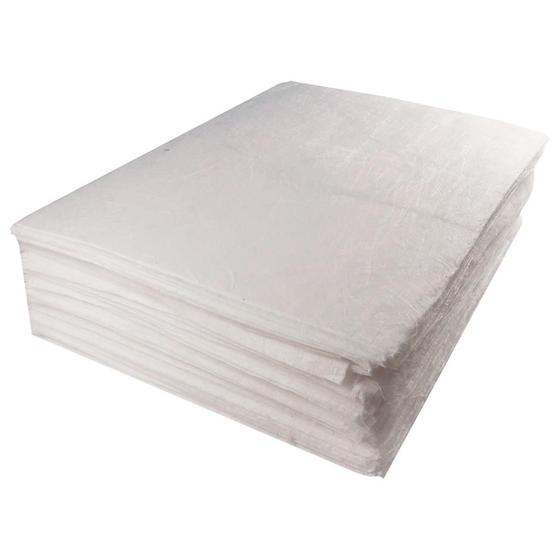 Imagem de Manta Absorvente de Óleo e Derivados de Petroleo Kit 50un 40x50x0,2cm Linha Branca Absorvedora