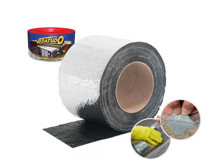 Manta asfaltica adesiva aluminizada Impermeabilizante Para Telhados, chapas, Baús reparo rapido Menor preço em Manta asfaltica adesiva aluminizada Impermeabilizante Para Telhados, chapas, Baús reparo rapido