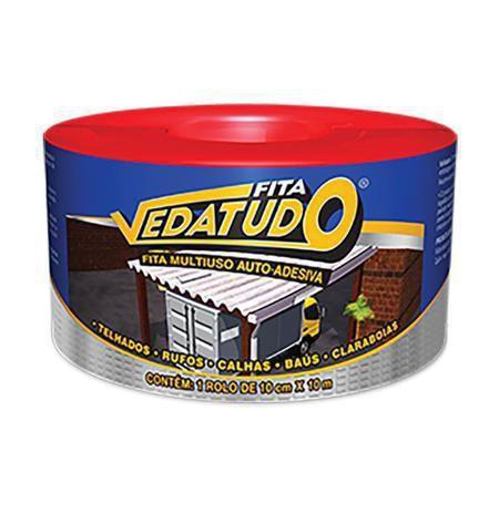 Manta Asfáltica Auto Adesiva Aluminizada Dryko VEDATUDO Telhado Rolo 10cm x 10mts Menor preço em Manta Asfáltica Auto Adesiva Aluminizada Dryko VEDATUDO Telhado Rolo 10cm x 10mts
