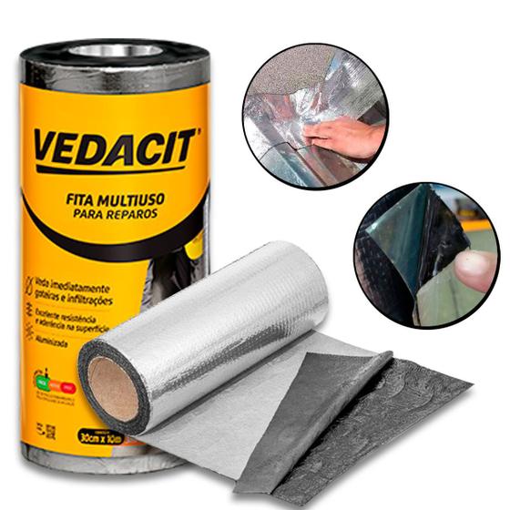 Manta Asfaltica Auto Adesivo Vedacit 10cm 10m PVC 2 Metros Menor preço em Manta Asfaltica Auto Adesivo Vedacit 10cm 10m PVC 2 Metros