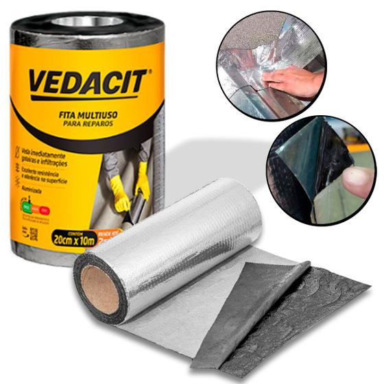 Manta Asfaltica Auto Adesivo Vedacit 20cm 10m PVC 1 Metro Menor preço em Manta Asfaltica Auto Adesivo Vedacit 20cm 10m PVC 1 Metro