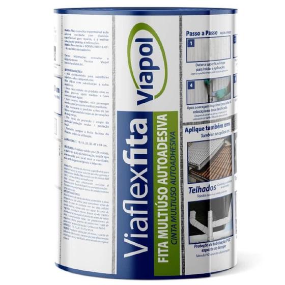 Imagem de Manta Asfáltica Viaflex Fita Sleeve 20cm x 10 Metros - V0616253 - VIAPOL