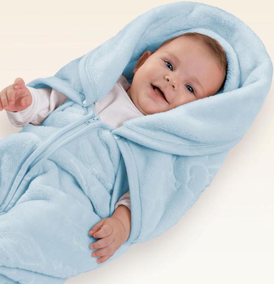 Imagem de Manta Baby Sac (saco De Dormir E Cobertor) Da Jolitex Azul