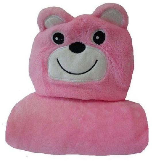 Imagem de Manta bebe com capuz bichinho urso jolitex