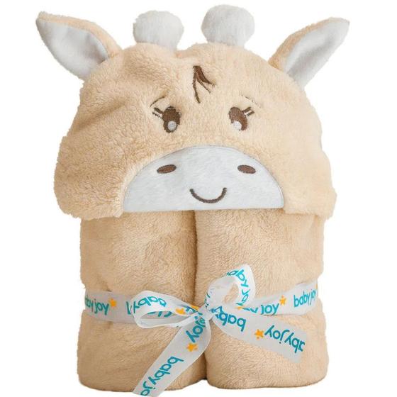 Manta bichinho girafinha infantil com capuz quentinha baby - Baby Joy Imagem de Manta bichinho girafinha infantil com capuz quentinha baby