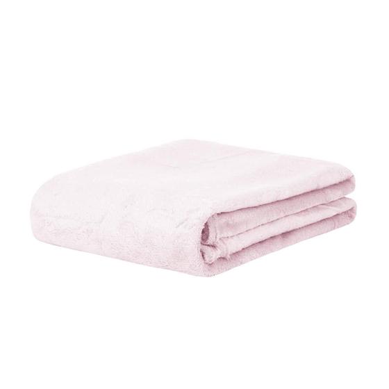 Imagem de Manta Casal Cobertor Coberta Microfibra Soft Liso Rosa