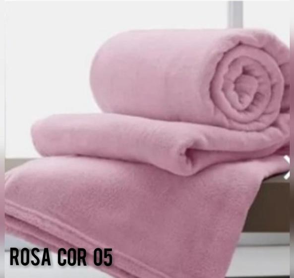 Imagem de Manta Cobertor Casal MIcrofibra Toque Macio  Lisa 1.80 x 2.00