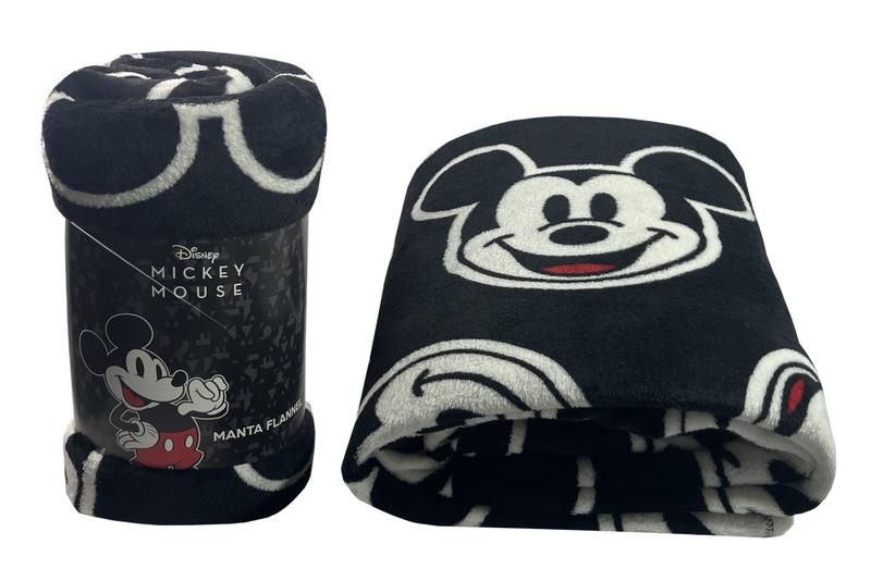 Manta Cobertor Disney Infantil Solteiro - Mickey, Minnie, Princesas