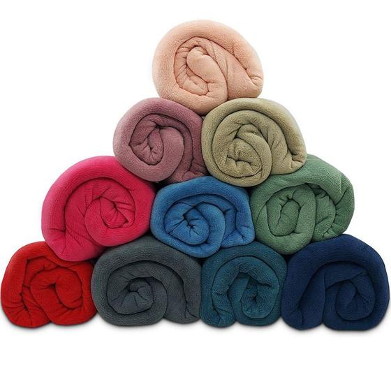 Imagem de Manta Cobertor Queen 220x240cm Microfibra Soft Macia Fleece  Camesa - Emcompre