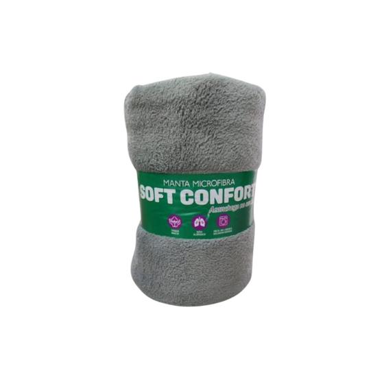 Imagem de Manta Cobertor Soft Casal Microfibra Toque Veludo Fleece