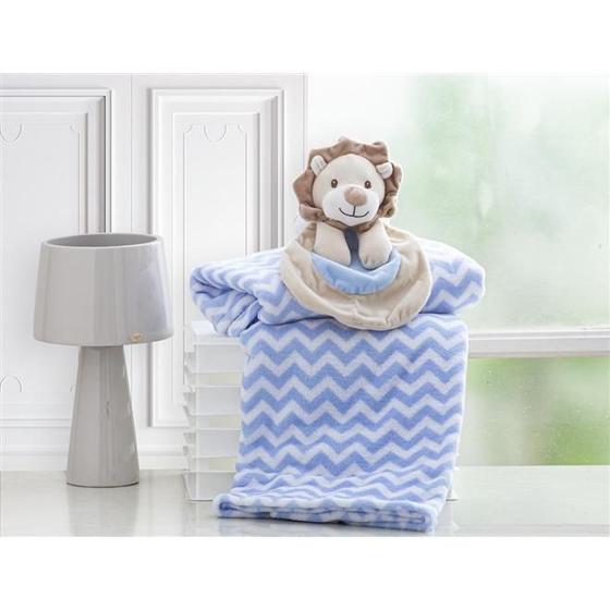 Imagem de Manta com Naninha Le Petit Leão Azul Corttex