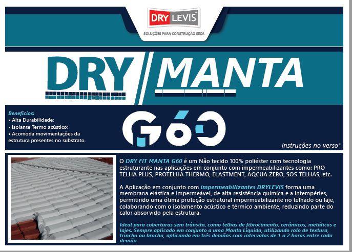 Imagem de Manta de Bindim Drymanta Imperabilizante para Telhas Telhados e Lajes G60 10M